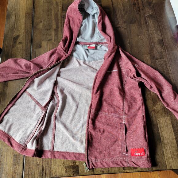 CRAGHOPPER Nosilife Insect Shield Full Zip Burgundy Hooded Sweatshirt Age 7-8 - Picture 2 of 10